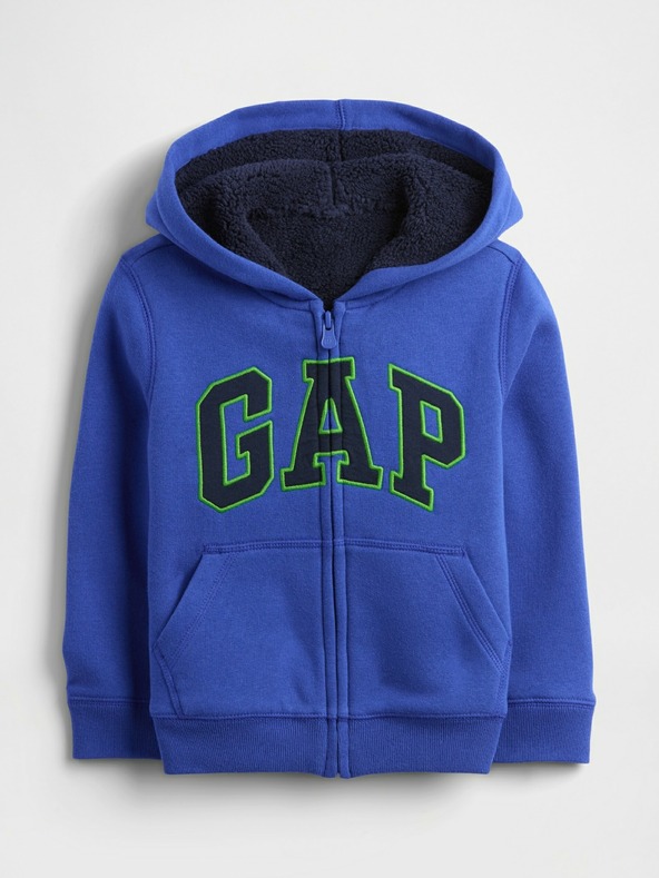 GAP Baby zateplená mikina Logo Sherpa GAP