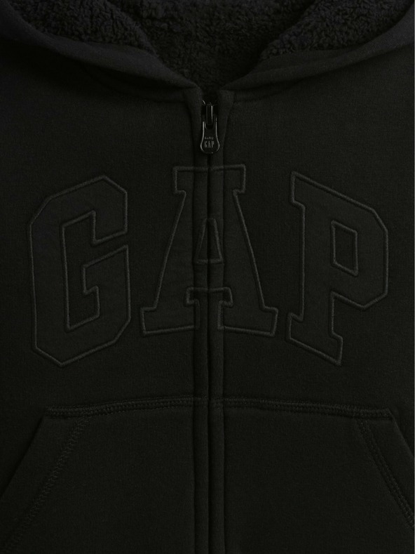 GAP Baby zateplená mikina Logo Sherpa GAP