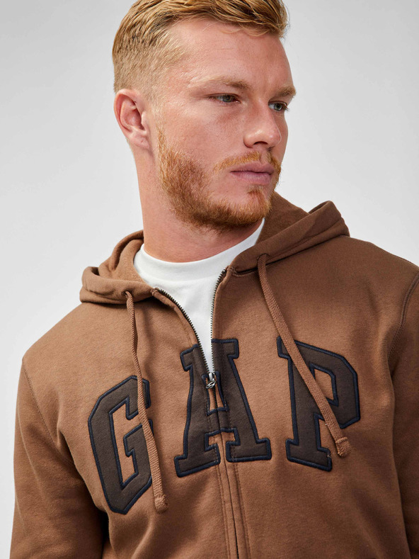 GAP Mikina s logom a kapucňou fleece GAP