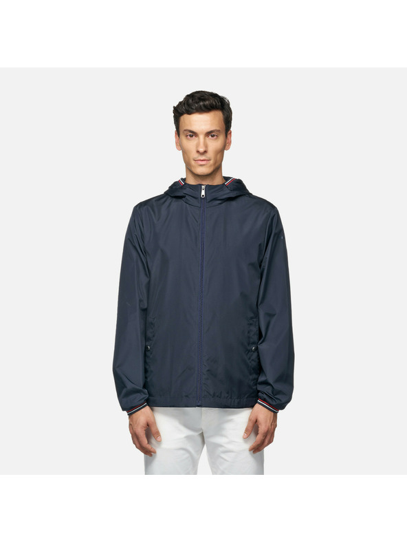 Geox Tmavomodrá pánska bunda Geox Jharrod