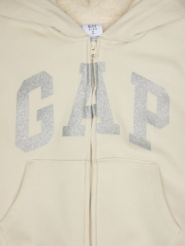 GAP Detská zateplená sherpa mikina GAP