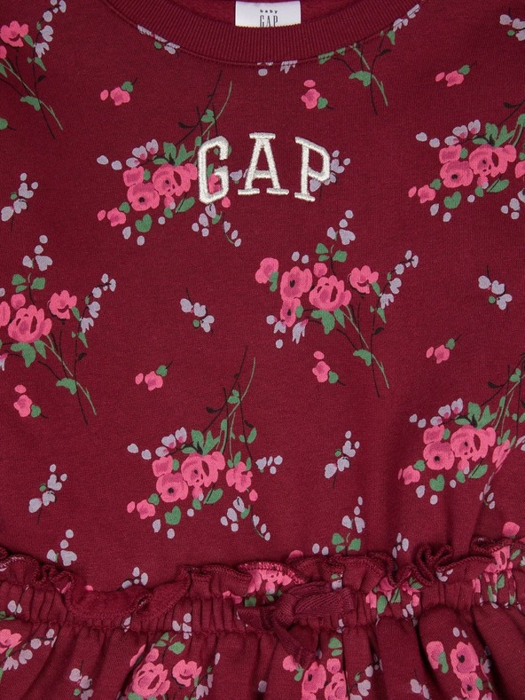 GAP Baby mikinové šaty s logom GAP
