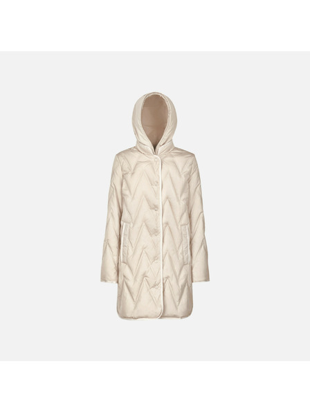 Geox Krémové dámske páperové bundy Geox Plummery