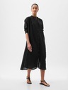 GAP Ľanové košeľové oversize šaty GAP