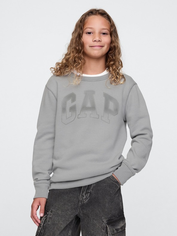 GAP Detská mikina s logom a fleece GAP
