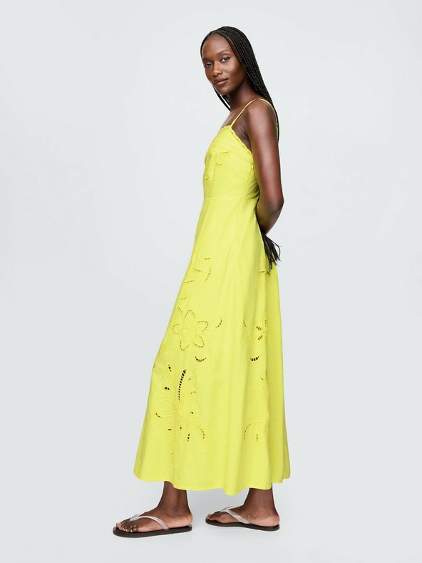 GAP Ľanové maxi šaty GAP