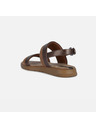 Geox Hnedé dámske sandále s koženými detailmi Geox Dandra