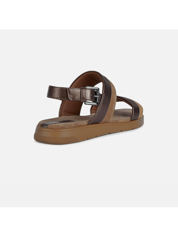 Geox Hnedé dámske sandále s koženými detailmi Geox Dandra