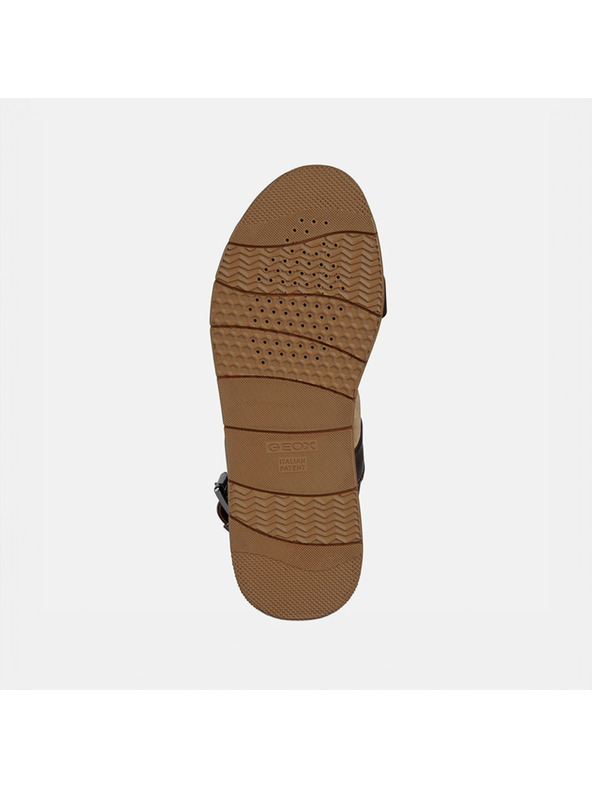 Geox Hnedé dámske sandále s koženými detailmi Geox Dandra