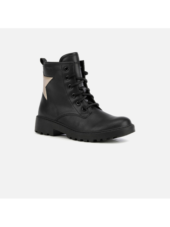 Geox Čierne dievčenské členkové topánky Geox Casey