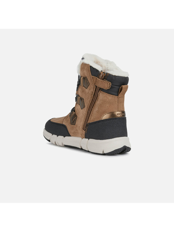 Geox Svetlohnedé dievčenské členkové topánky Geox Flexyper AB