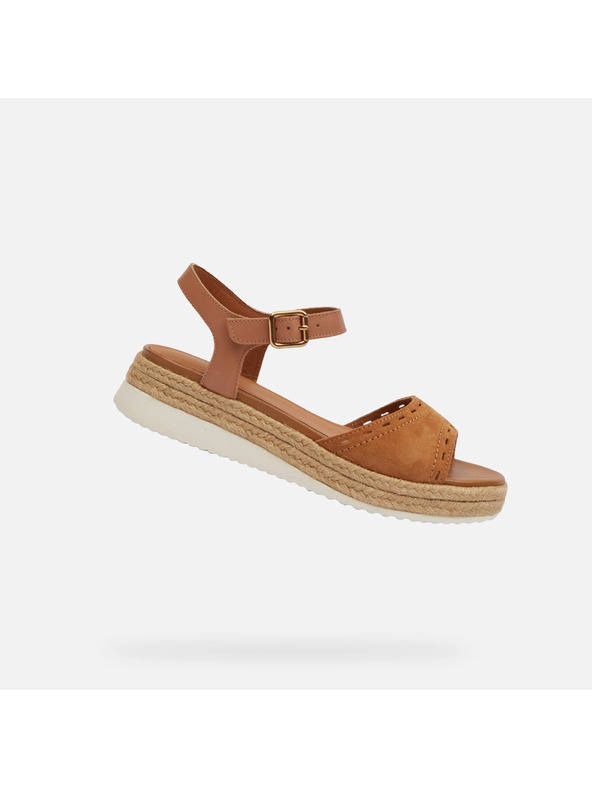 Geox Hnedé dámske sandále Geox Eolie