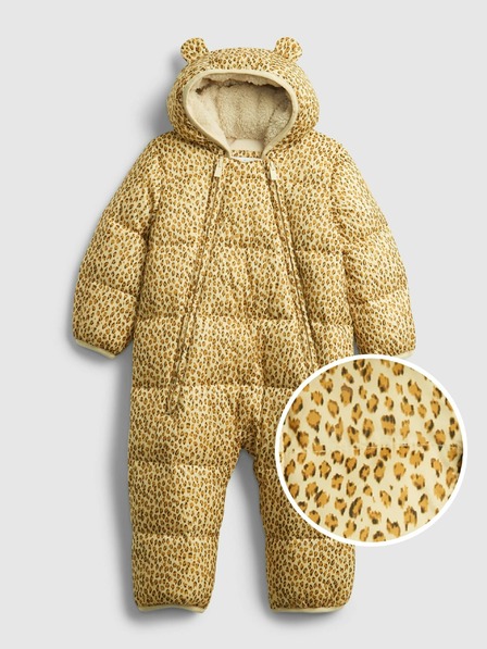 GAP Baby prešívaná kombinéza leoprad GAP