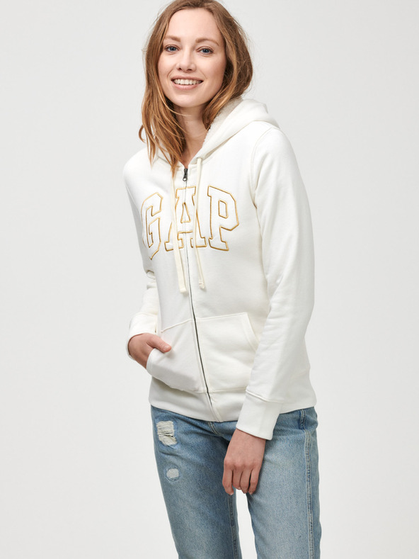 GAP Mikina GAP logo sherpa zip