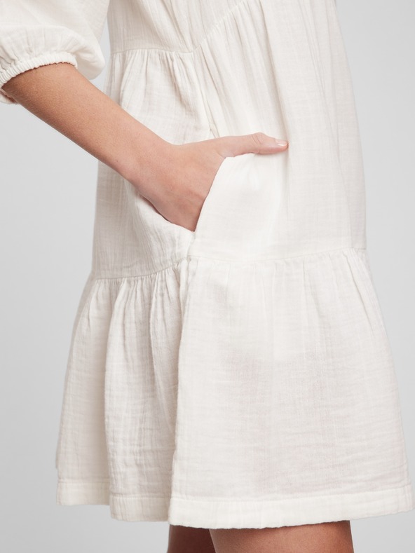 GAP Bavlnené volánové mini šaty GAP