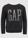 GAP Detská mikina s logom a fleece GAP