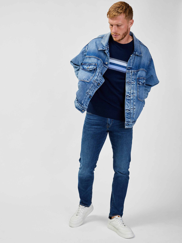 GAP Bavlnený sveter s pruhmi GAP