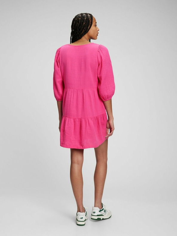 GAP Bavlnené volánové mini šaty GAP