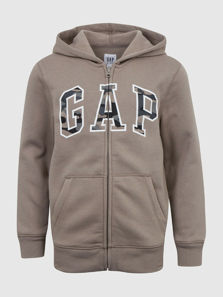 GAP Detská mikina s logom a fleece GAP