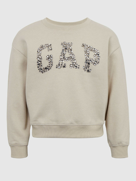 GAP Detská mikina s logom a fleece GAP