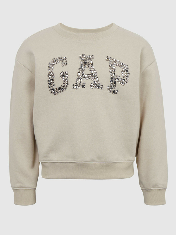 GAP Detská mikina s logom a fleece GAP