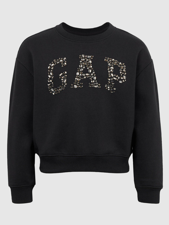 GAP Detská mikina s logom a fleece GAP