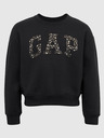 GAP Detská mikina s logom a fleece GAP
