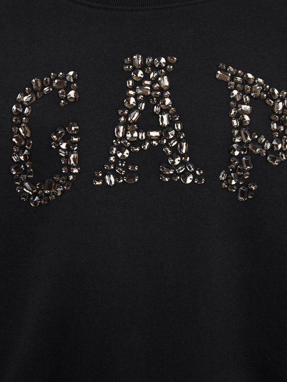 GAP Detská mikina s logom a fleece GAP