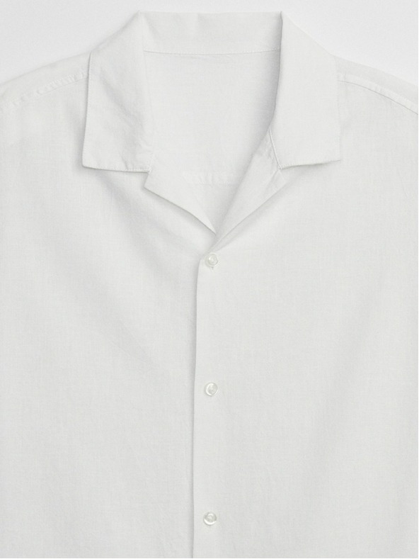 GAP Ľanová košeľa s rozhalenkou GAP