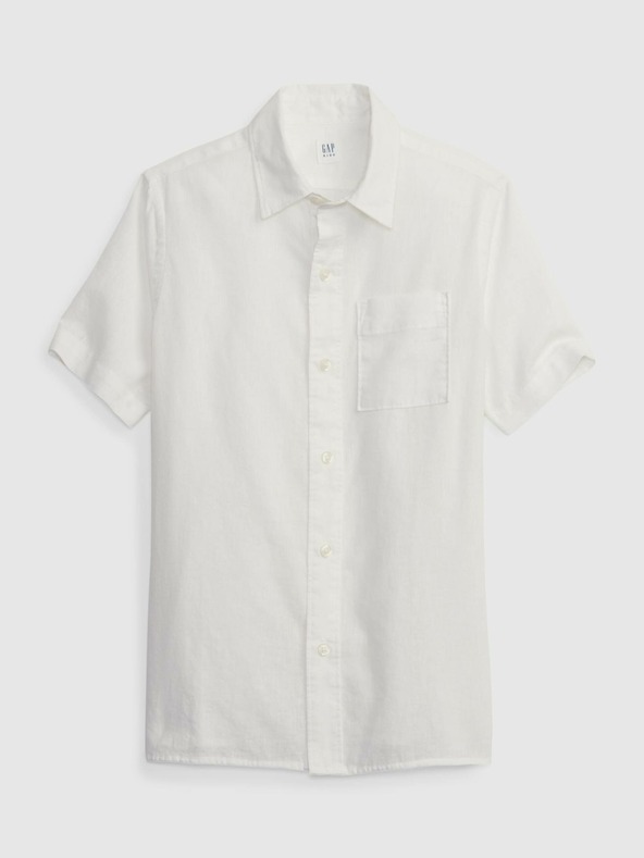 GAP Detská ľanová košeľa oxford GAP
