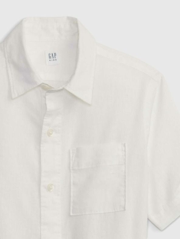 GAP Detská ľanová košeľa oxford GAP