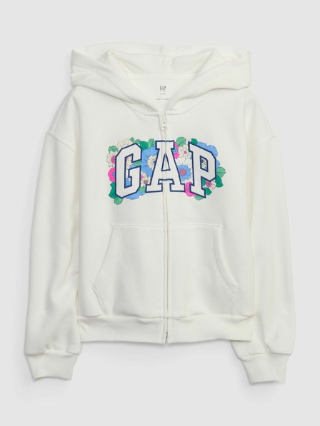 GAP Detská mikina s logom a fleece GAP