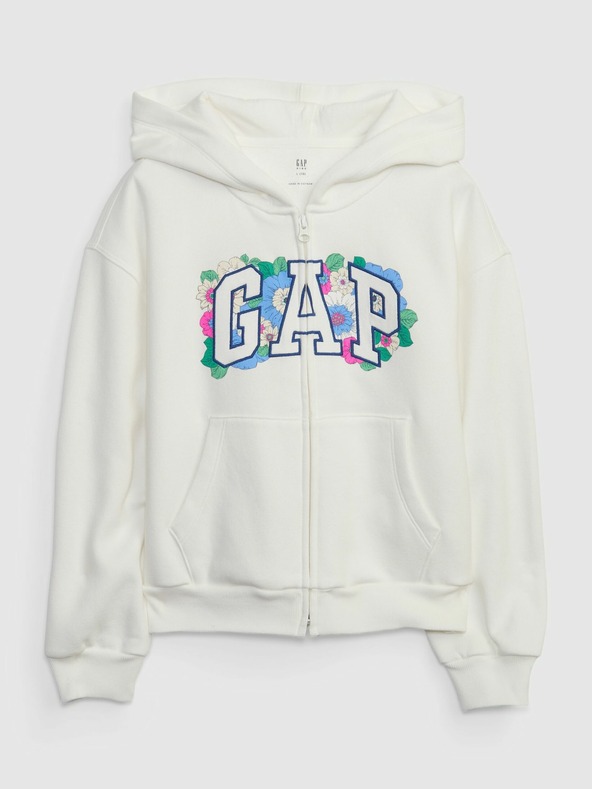 GAP Detská mikina s logom a fleece GAP