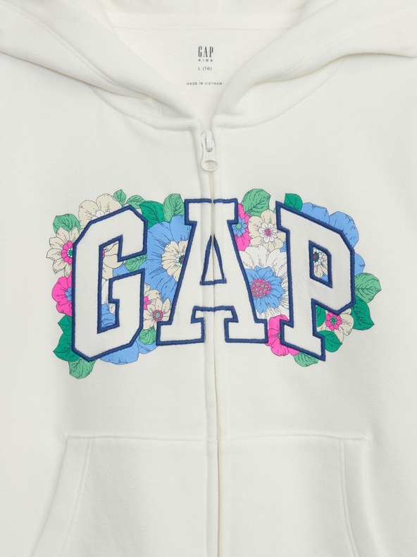 GAP Detská mikina s logom a fleece GAP