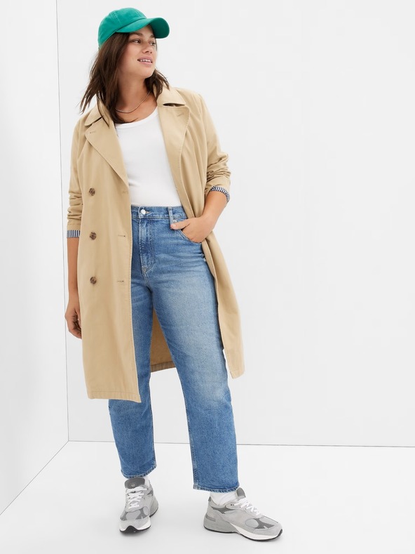 GAP Džínsy straight High Rise Destructed '90s Original GAP