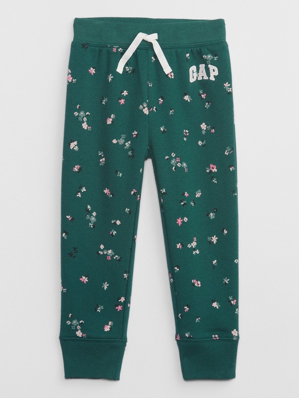 GAP Detské tepláky fleece logo army GAP