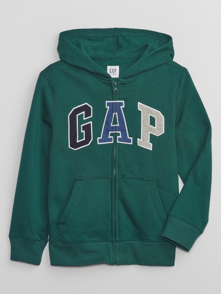 GAP Detská mikina s logom a fleece GAP