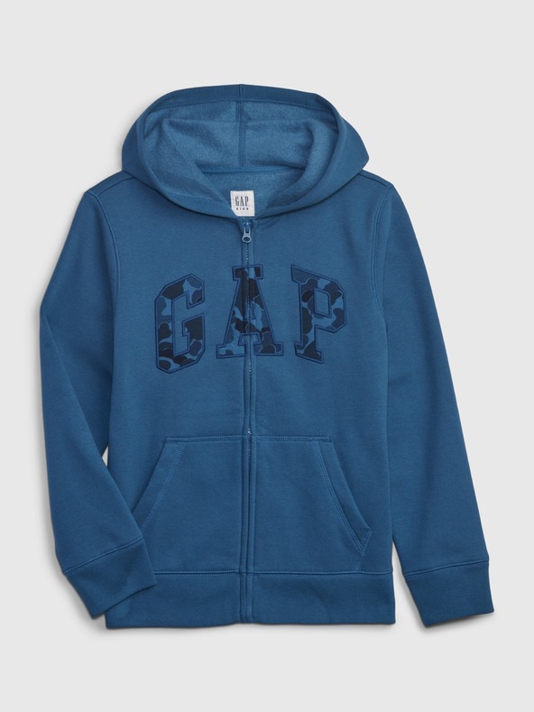 GAP Detská mikina s logom a fleece GAP