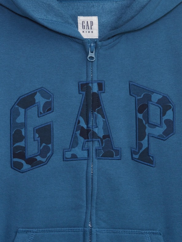GAP Detská mikina s logom a fleece GAP