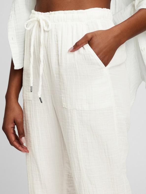 GAP Bavlnené nohavice high rise GAP