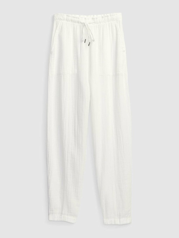 GAP Bavlnené nohavice high rise GAP