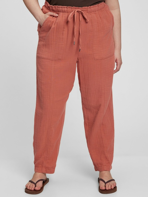 GAP Bavlnené nohavice high rise GAP