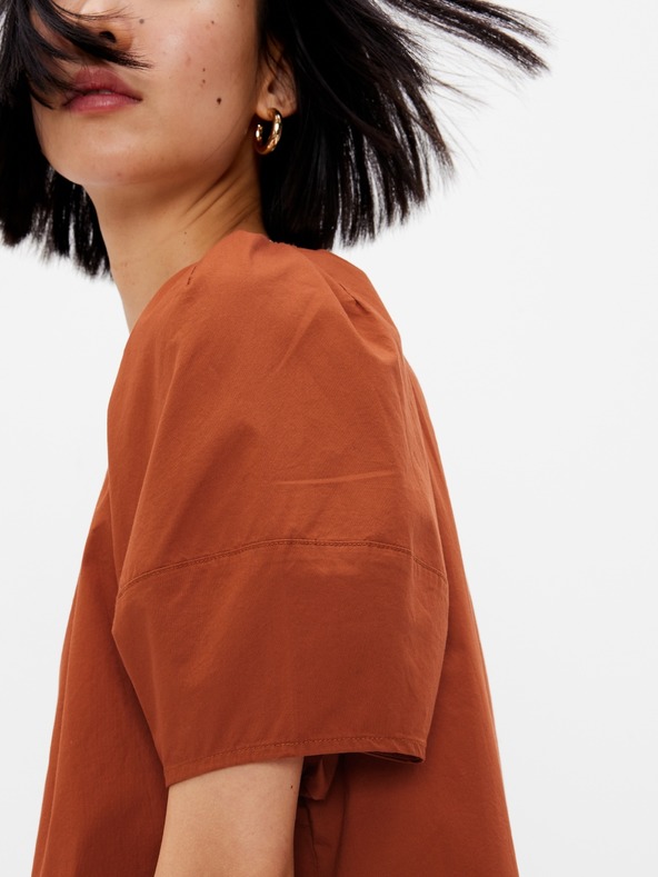 GAP Bavlnená crop blúzka s krátkym rukávom GAP