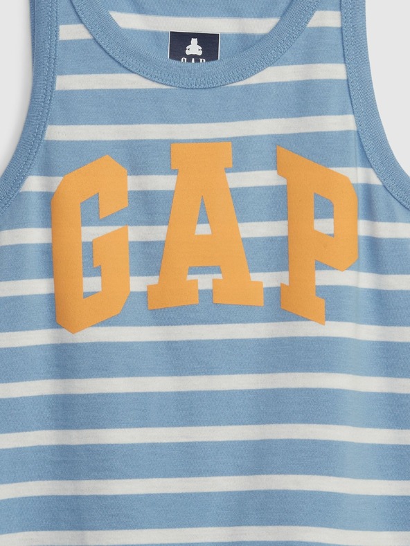 GAP Detský pásikavý top s logom GAP