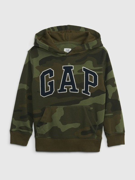 GAP Detská mikina s logom a fleece GAP