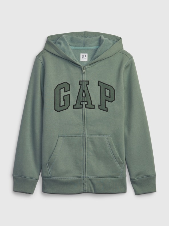 GAP Detská mikina s logom a fleece GAP