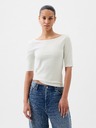 GAP Tričko s lodičkovým výstrihom crop GAP