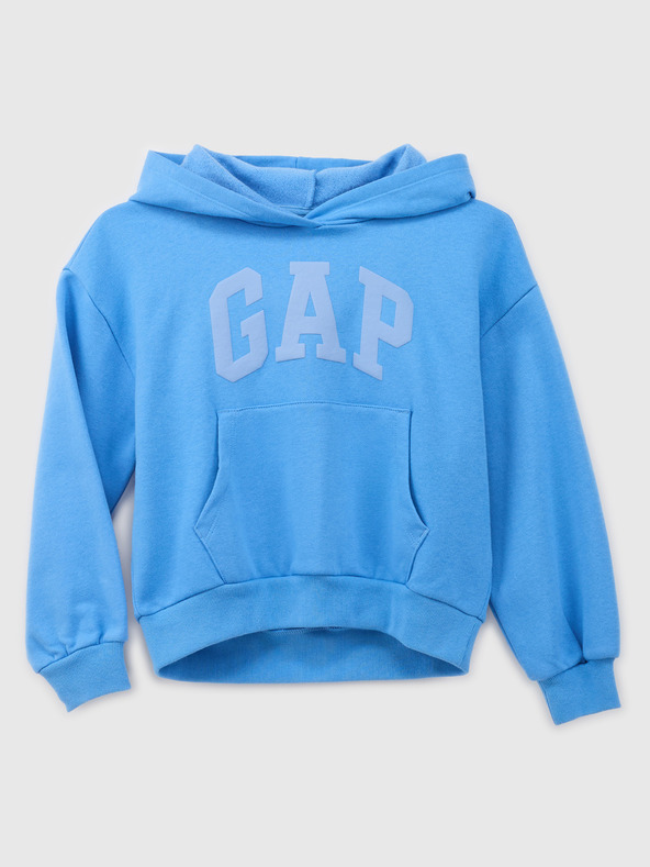 GAP Detská mikina s logom a fleece GAP