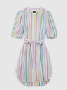 GAP Ľanové pruhované mini šaty GAP