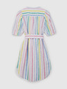GAP Ľanové pruhované mini šaty GAP
